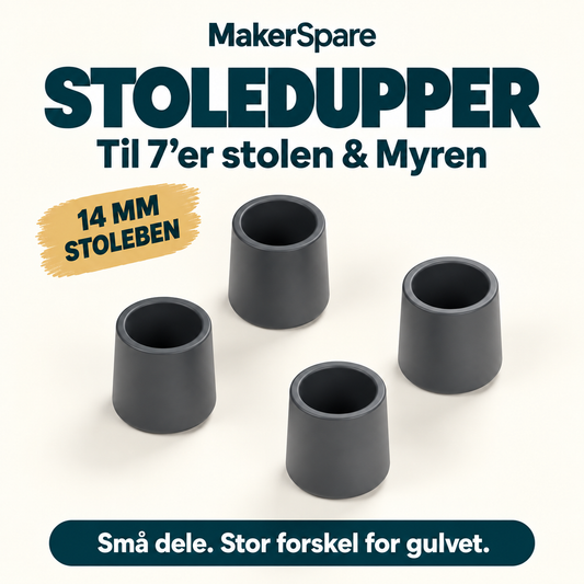 Stoleben dupper – Arne Jacobsen (7’er stol & Myren)