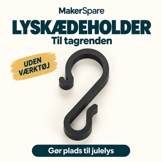 Lyskædeholder til tagrende - til nem & værktøjsfri montering af julelys